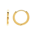 14K Gold 11.5mm Gold Round Huggie Hoop Earring | Magpie Jewellery