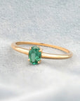 Claw Set Oval Green Tourmaline Ring