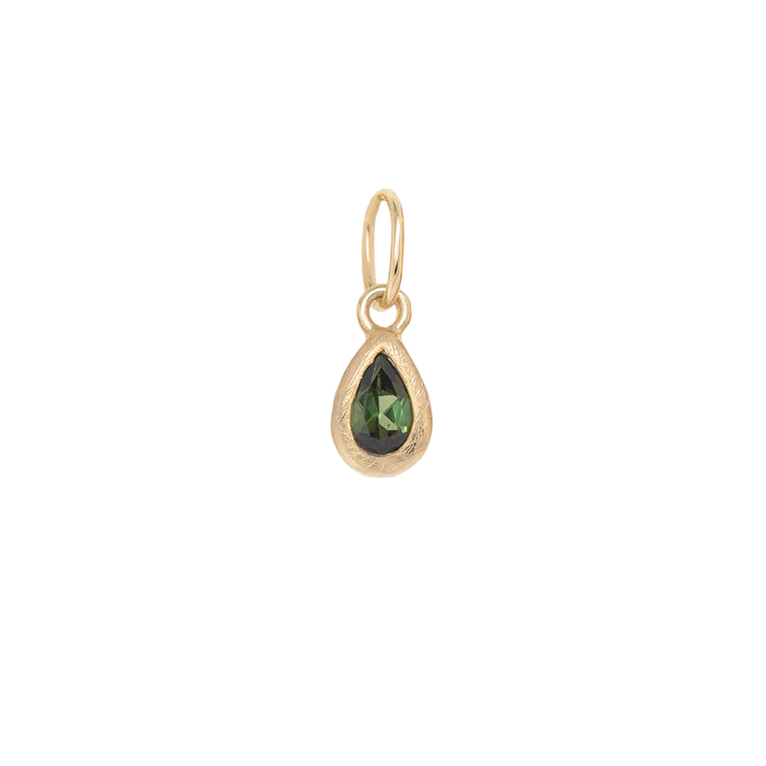 &#39;Boulder&#39; Pear Bezel Gemstone Charm | Magpie Jewellery