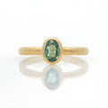 Bezel Set Green Tourmaline Ring