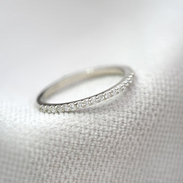 19k White Gold Partial Eternity Band