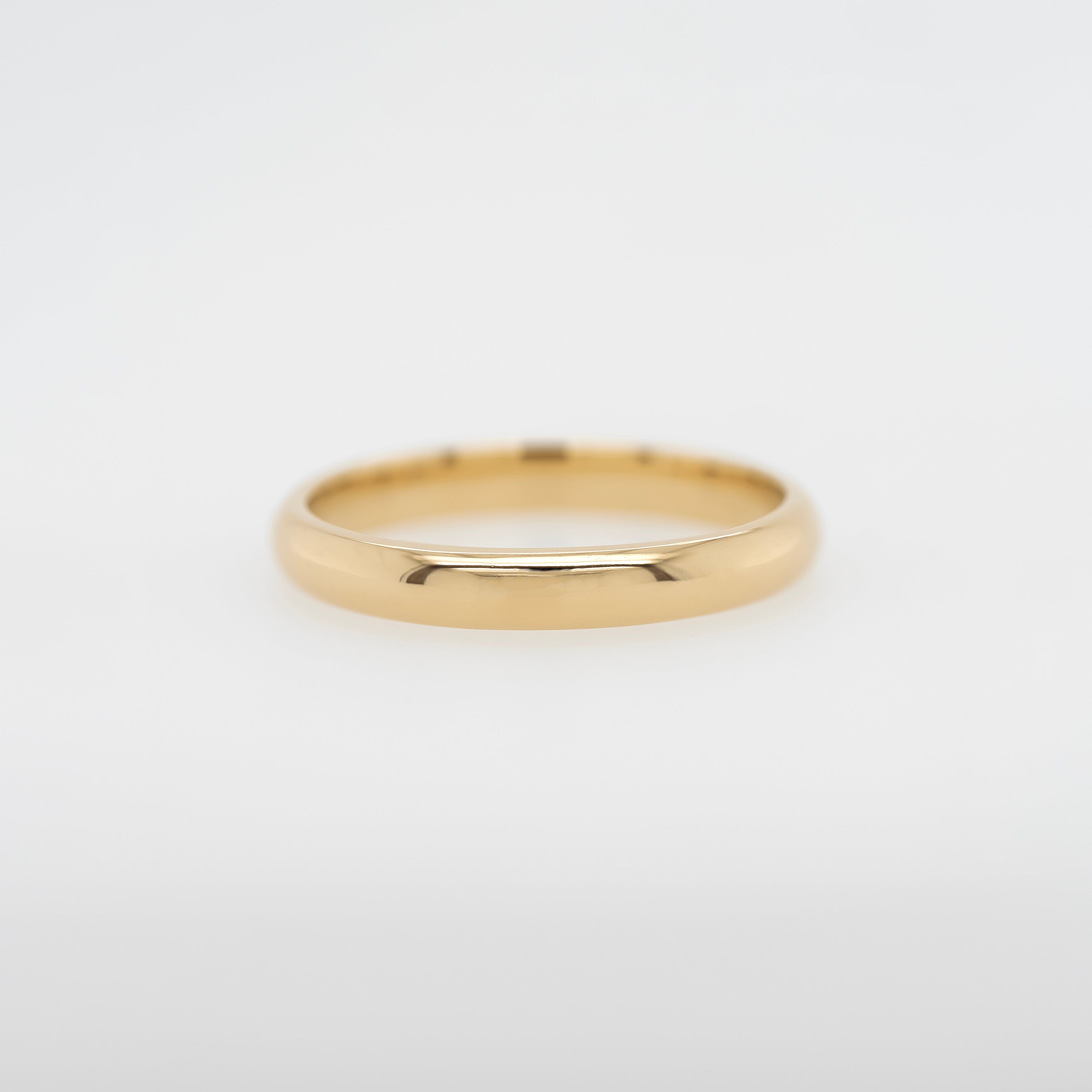 3mm 14ky domed wedding band