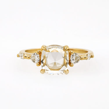 The 'Evelyn' Ring w/ 1.57ct Rose Cut Cushion Lab Grown Diamond