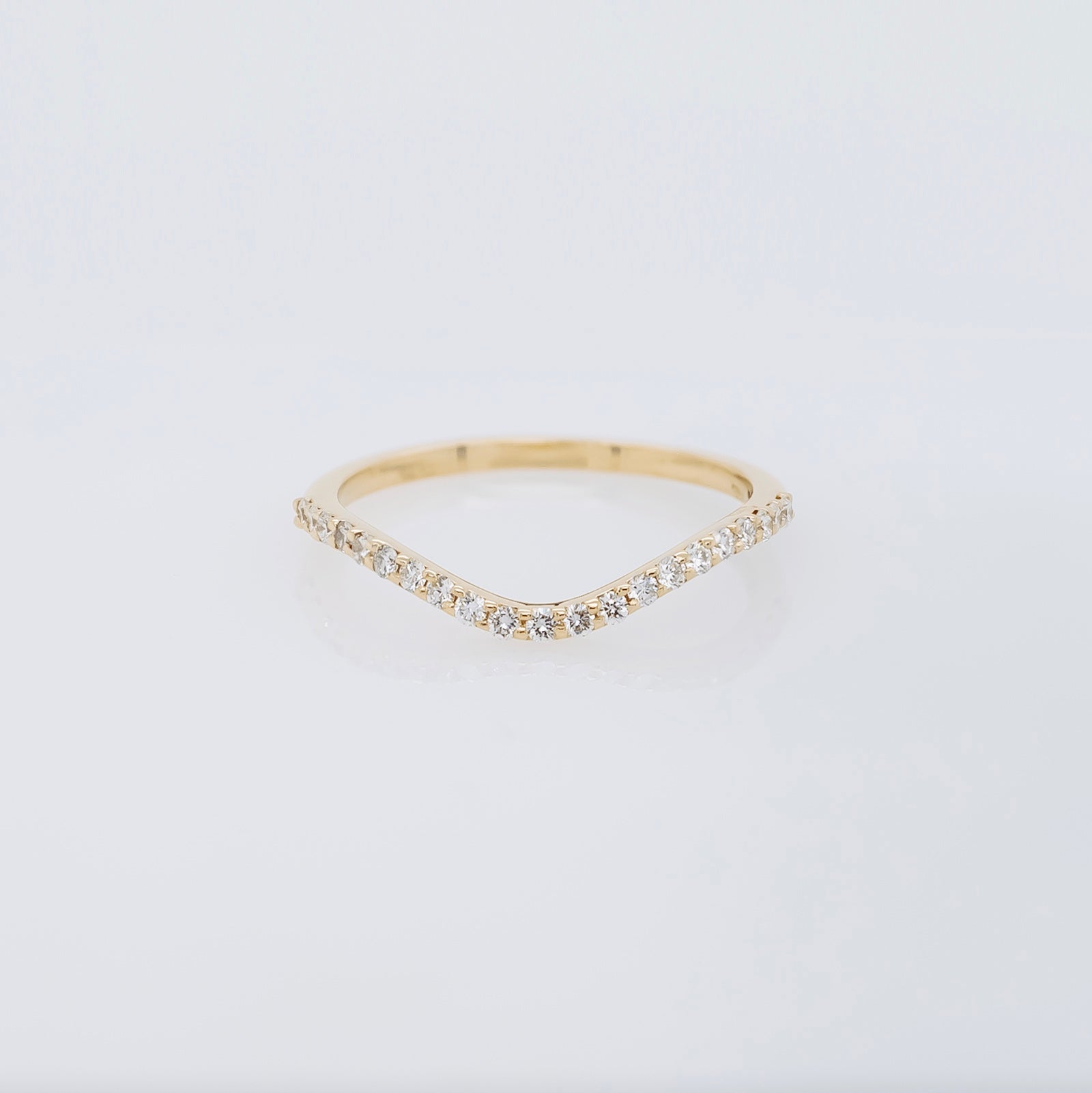 Fine 14k Yellow Gold Partial Eternity Band | MAgpie Jewellery