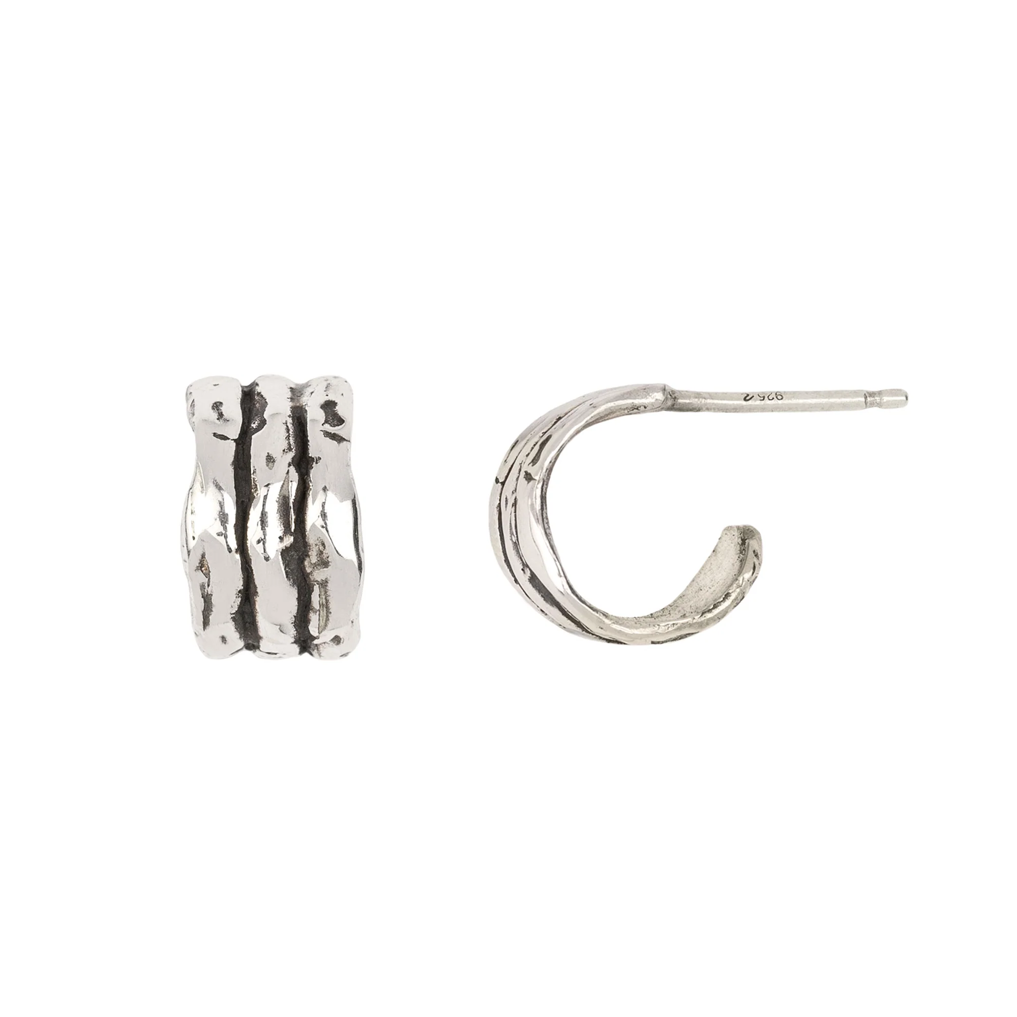 Ridged Huggie Earring | Magpie Jewellery