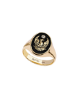 Fire Within 14K Gold Diamond Set Signet Ring | Magpie Jewellery