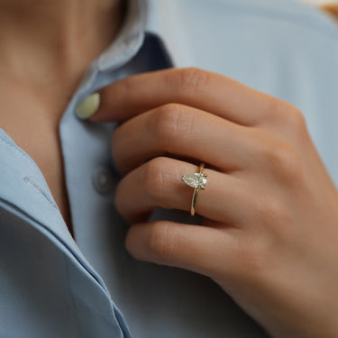 Lab-Grown Pear-Shaped Diamond Solitaire