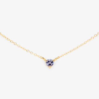 3mm Tanzanite Gold Necklace