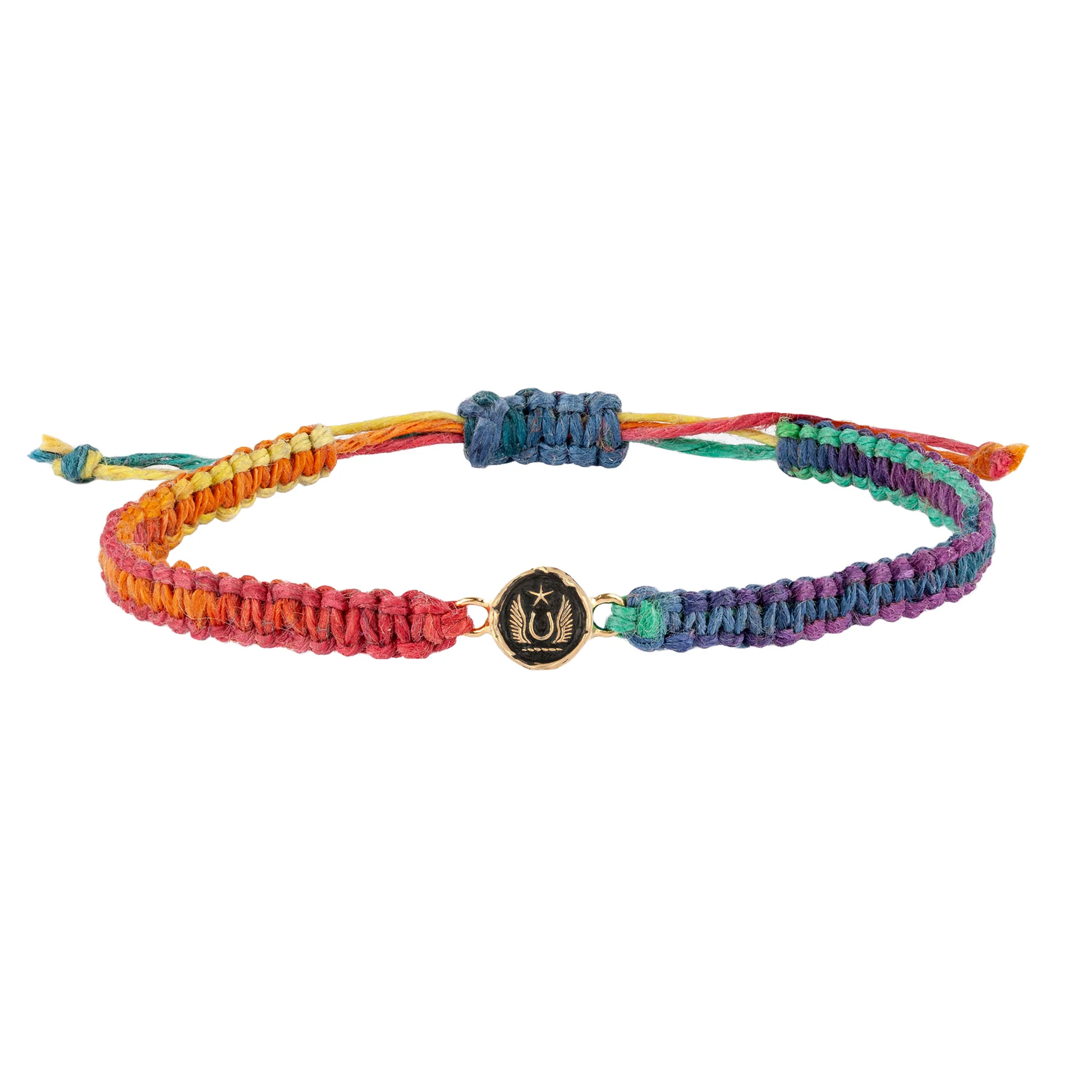 Luck & Protection 14K Gold Rainbow Braided Bracelet | Magpie Jewellery