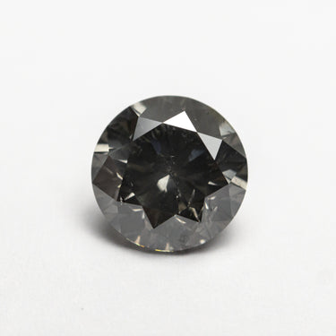 2.02ct 7.75x7.74x5.09mm Fancy Dark Grey Round Brilliant 21666-01