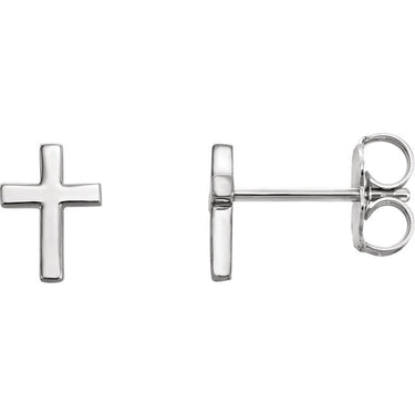 Gold Cross Studs