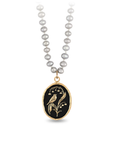 Return to Happiness 14K Gold Talisman On Knotted Freshwater Pearl Necklace