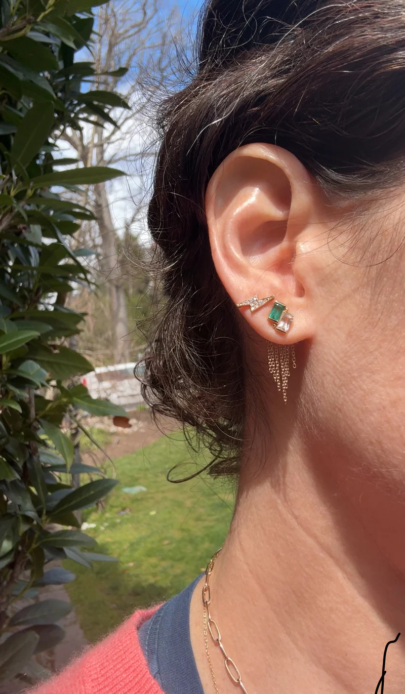 Deux Carré Fringe Earring | Magpie Jewellery