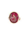 Peacock 14K Gold Talisman Ring - True Colors | Magpie Jewellery