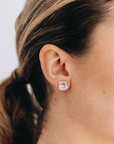 Dewdrop Cluster Studs - Clear Topaz & Silver | Magpie Jewellery