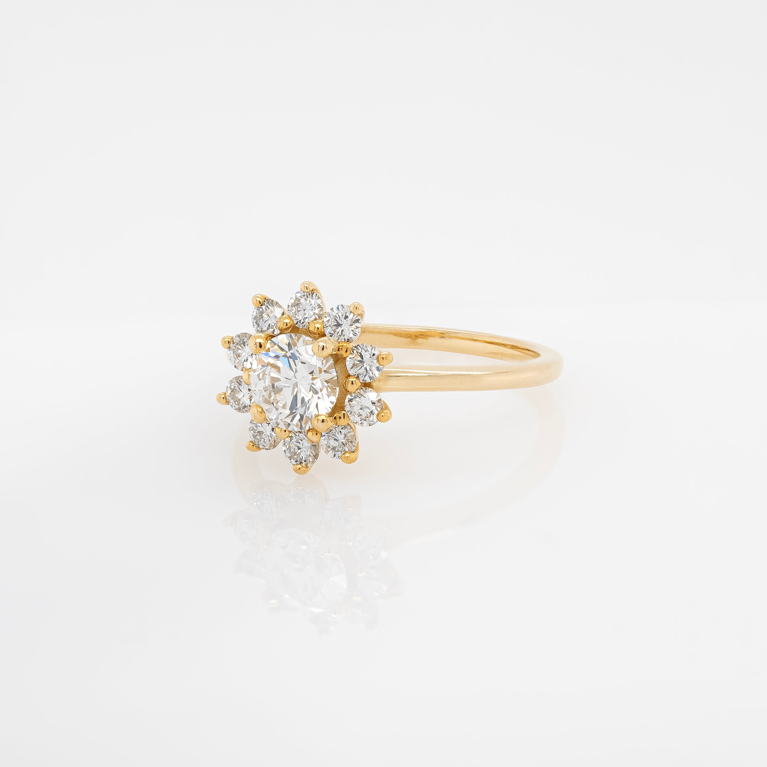 0.53ct Diamond Halo Ring | Magpie Jewellery