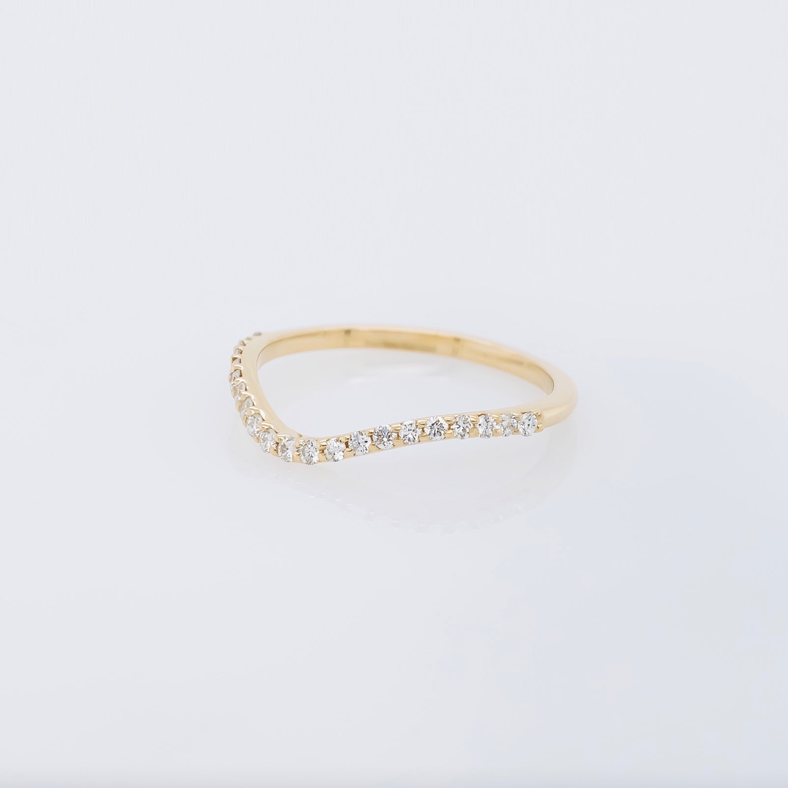 Fine 14k Yellow Gold Partial Eternity Band | MAgpie Jewellery