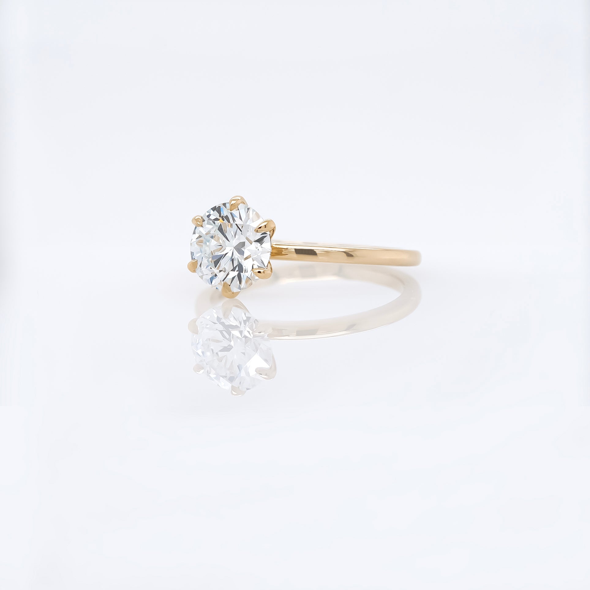 1.52ct Round Brilliant Lab Grown 6 Prong Solitaire | Magpie Jewellery