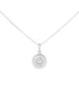 Medium 'Boulder' Pear Diamond Disc Necklace | Magpie Jewellery