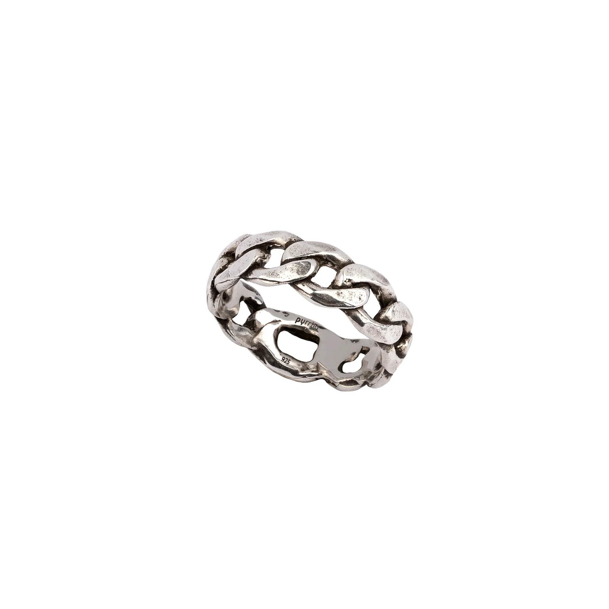 Wide Chain Band Ring | Magpie Jewellery