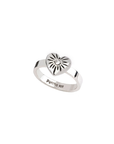 Small Puffed Heart Diamond Set Talisman Ring | Magpie Jewellery