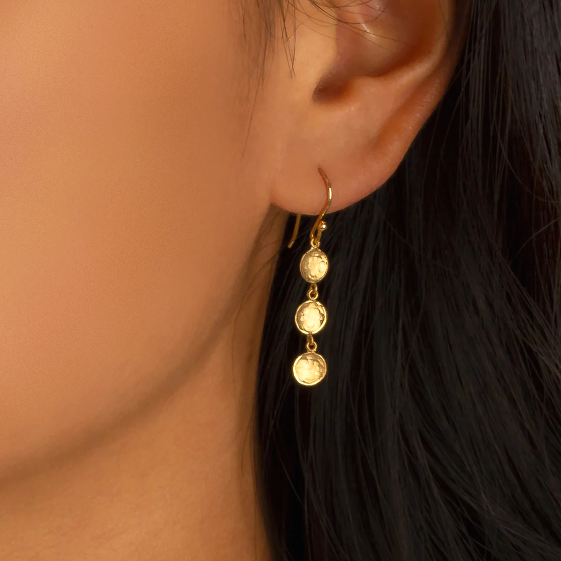 Mini 3 Disc Earrings | Magpie Jewellery