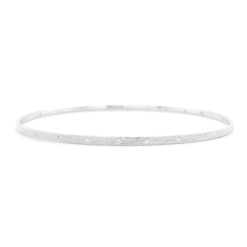 'Boulder' Dancing Diamond Bangle | Magpie Jewellery