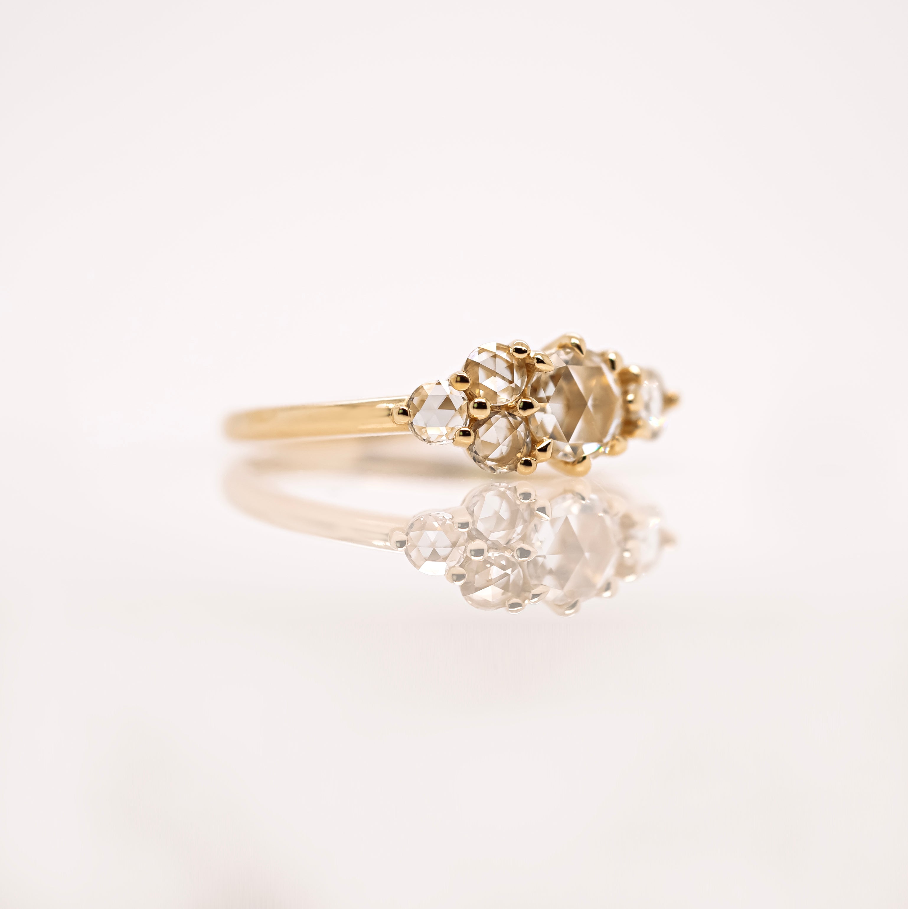 'Quinn' Rose Cut Diamond Cluster Ring | Magpie Jewellery