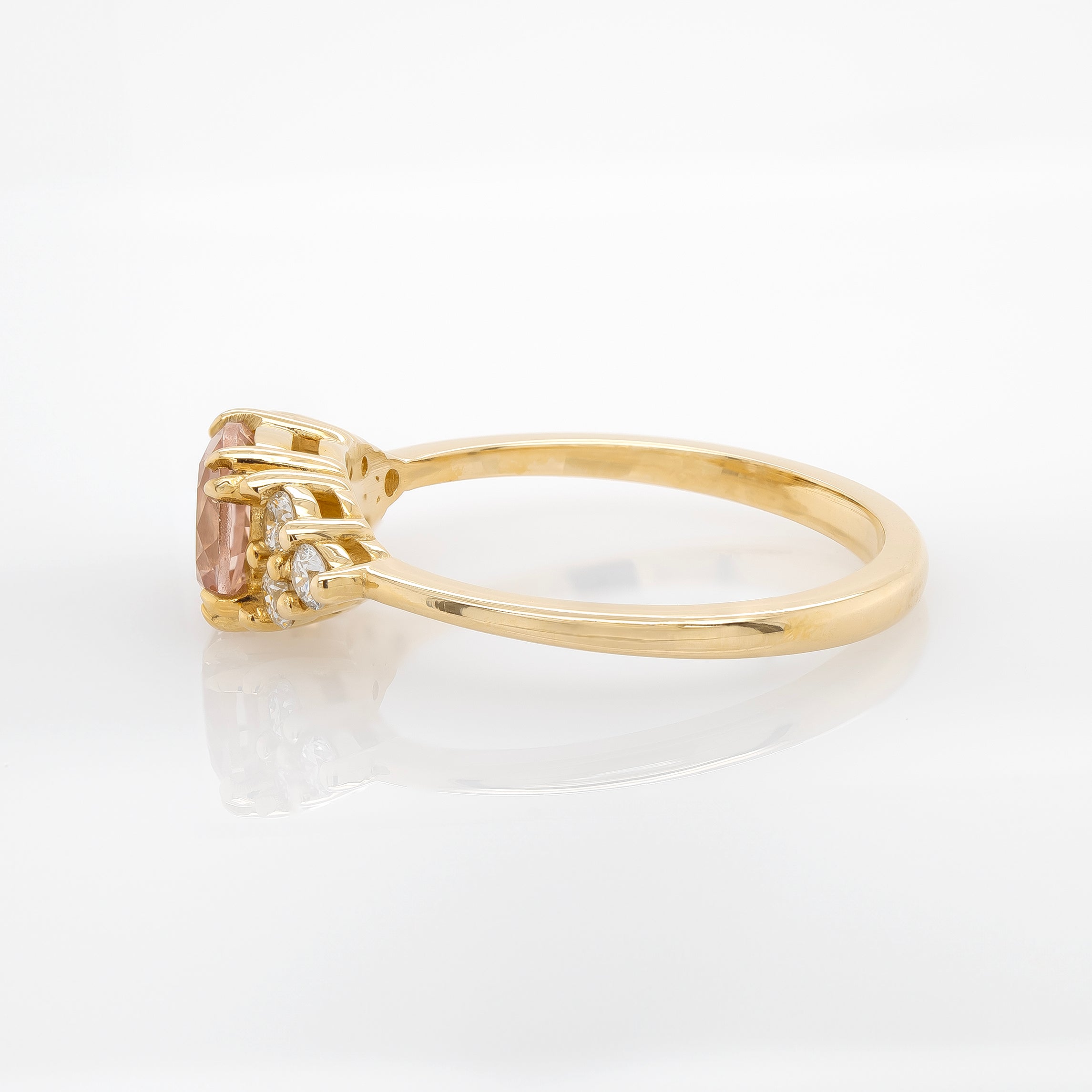 Morganite and Diamond Engagement Ring | Magpie Jewellery