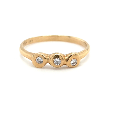 Three Dot Horizontal Diamond Ring | Magpie Jewellery