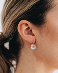 Dew Drop Snowflake Earrings - Clear Topaz & Silver | Magpie Jewellery