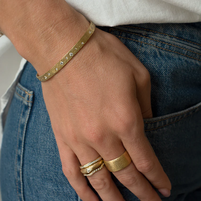 10mm 'Boulder' Cigar Band | Magpie Jewellery