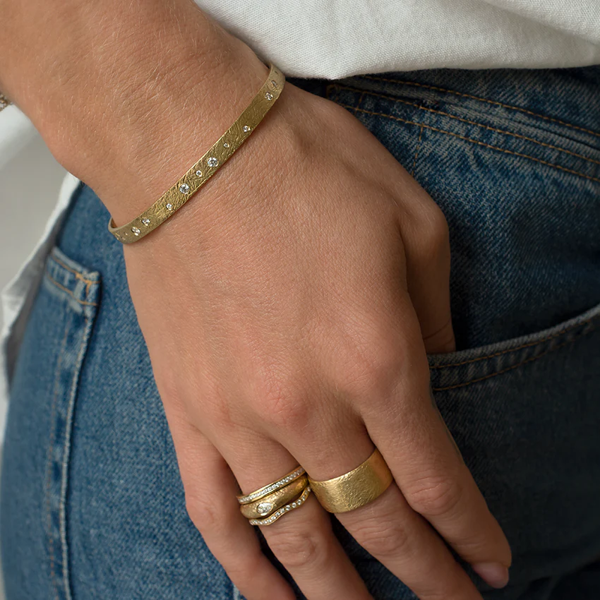 10mm &#39;Boulder&#39; Cigar Band | Magpie Jewellery