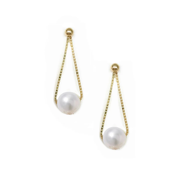 Hourglass Pearl Drop Earrings | Magpie Jewellery