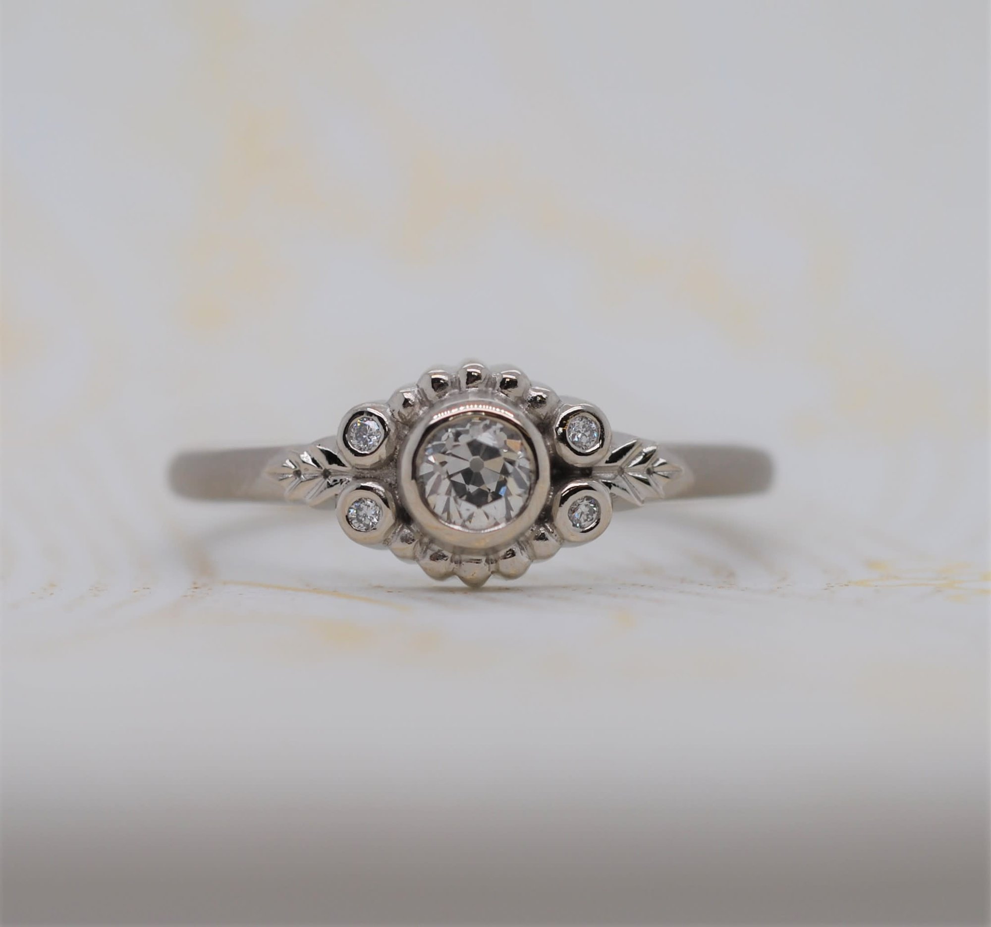 Wood Nymph Solitaire Ring