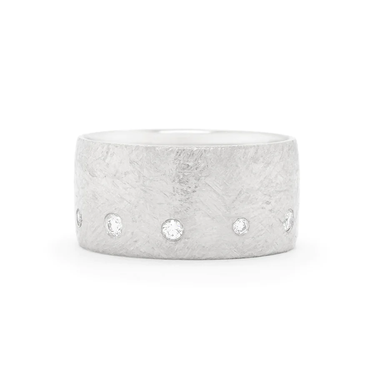 10mm 'Boulder' Dancing Diamonds Cigar band | Magpie Jewellery