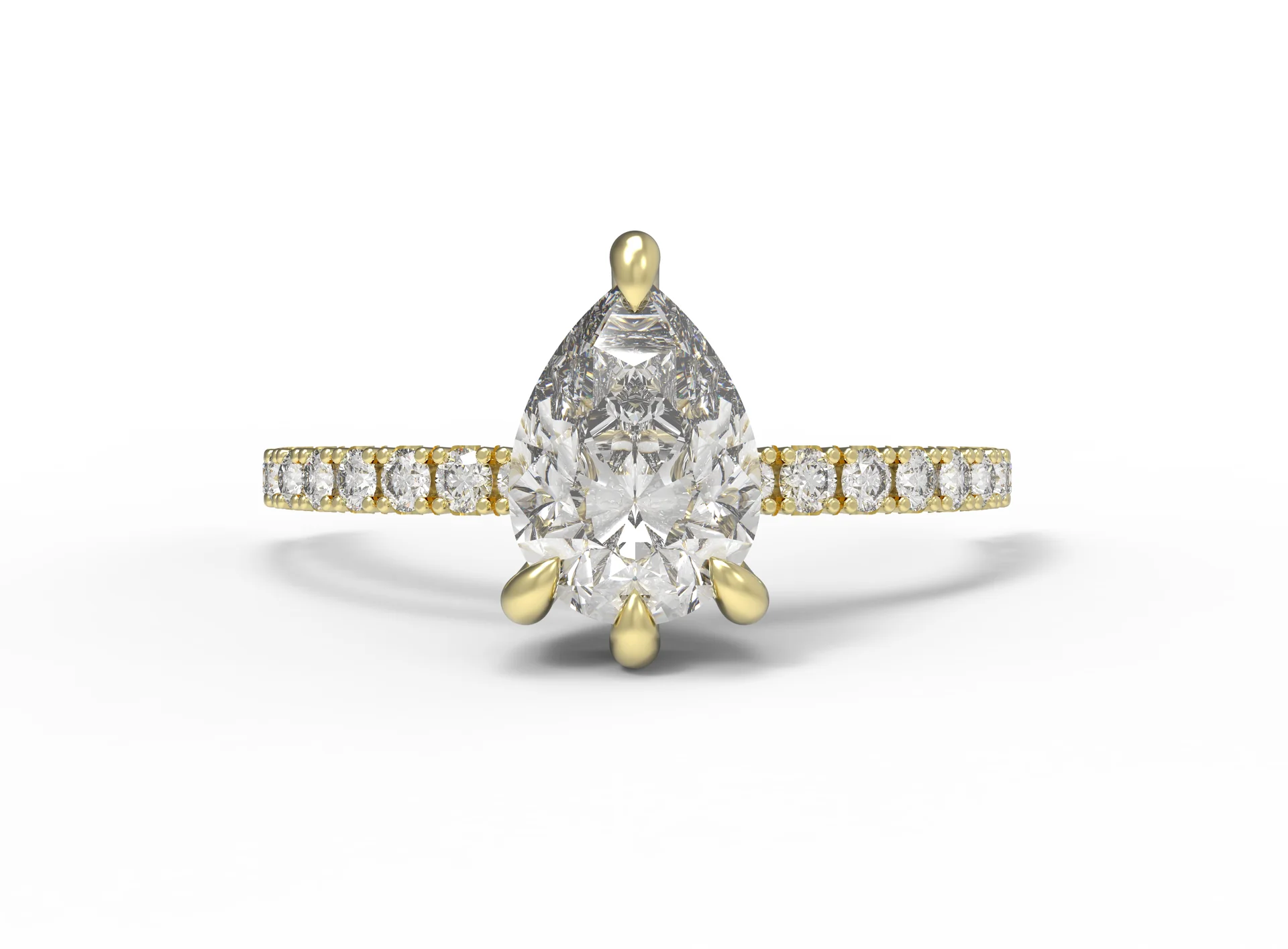 'Edith' Pear Lab grown Diamond Solitaire| Magpie Jewellery