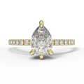 'Edith' Pear Lab grown Diamond Solitaire| Magpie Jewellery