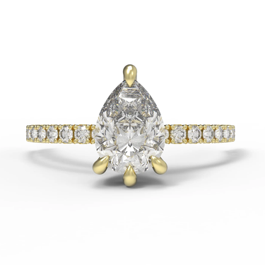 'Edith' Pear Lab grown Diamond Solitaire| Magpie Jewellery