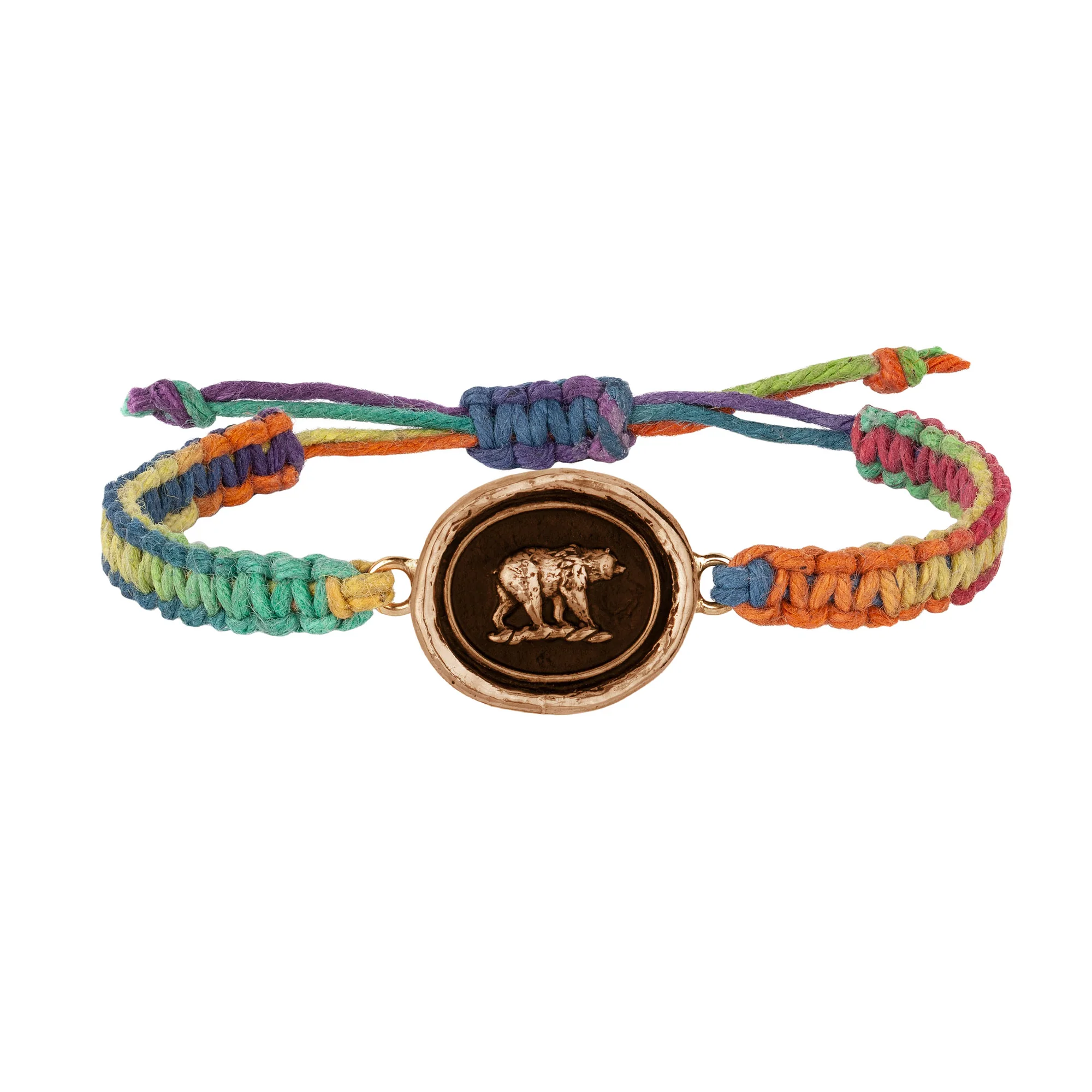 Mother Bear Rainbow Braided Bracelet | Magpie Jewellery