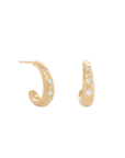 Soft Teardrop Diamond 'Boulder' Hoops | Magpie Jewellery