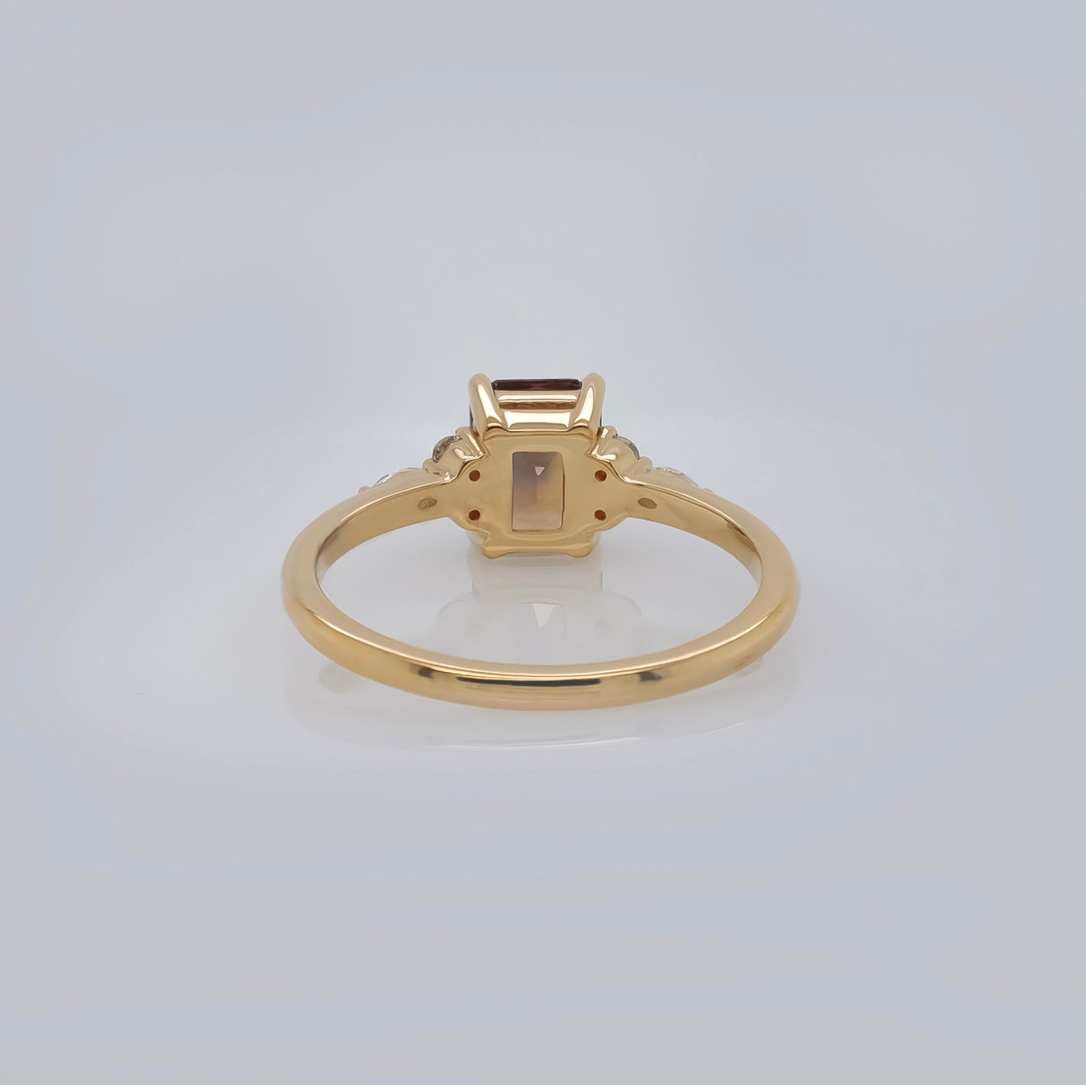1.22ct Cognac Sapphire Engagement Ring