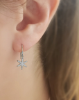 Diamond Pave Star Drop Earrings | Magpie Jewellery