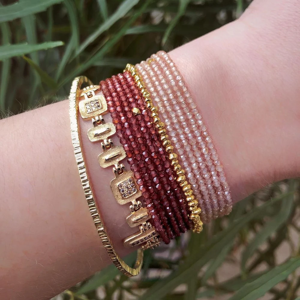 Red Garnet Wrap Bracelet | Magpie Jewellery