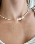 Triple Oval Keshi Pearl Necklace | Magpie Jewellery