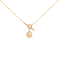 Tiny 'Boulder' Baguette Disc Toggle Necklace | Magpie Jewellery