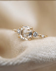 The 'Evelyn' Ring w/ 1.57ct Rose Cut Cushion Lab Grown Diamond