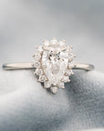 0.96ct Pear-Shaped Diamond Halo Engagement Ring | Magpie Jewellery