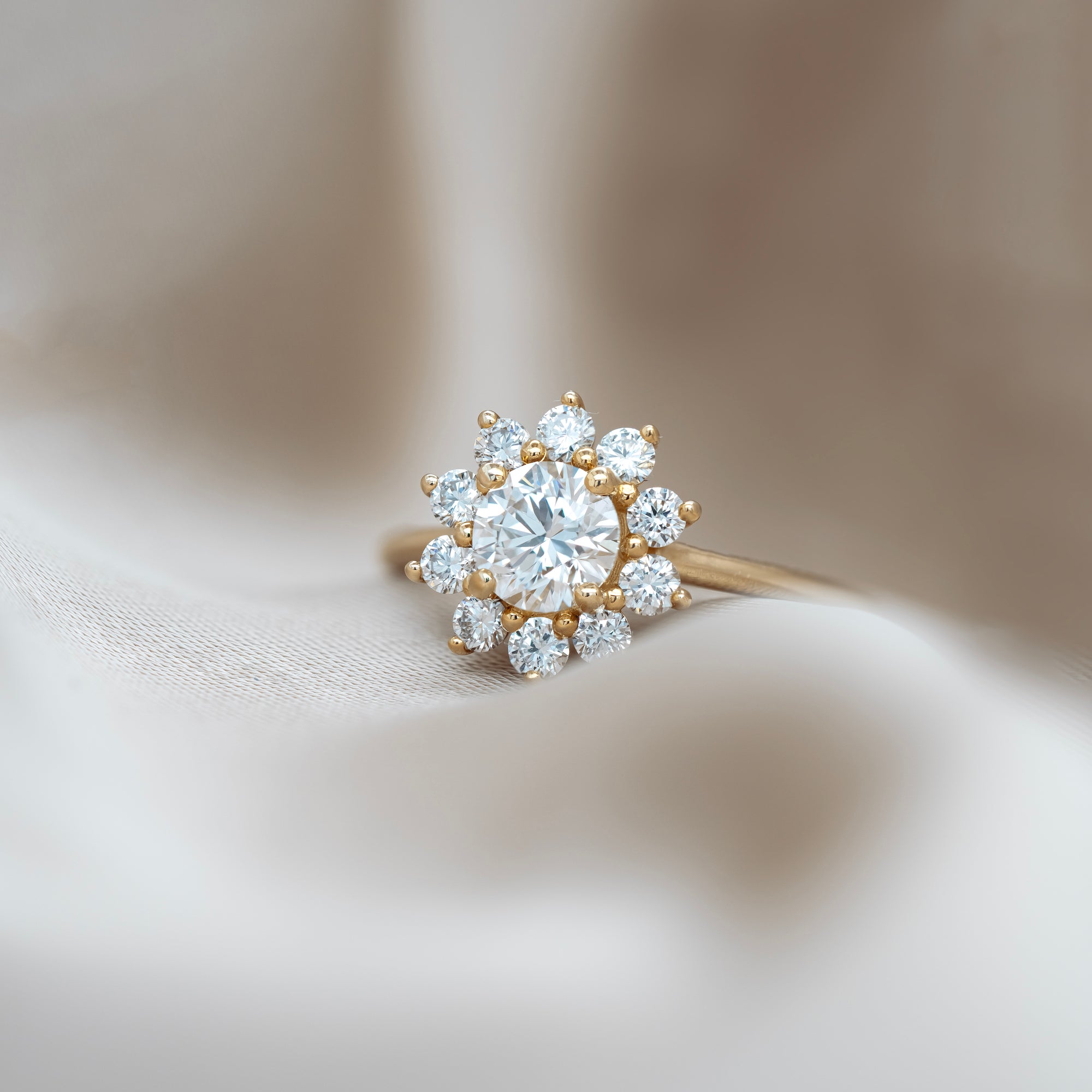 0.53ct Diamond Halo Ring | Magpie Jewellery