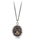Memento Mori 14K Gold On Silver Talisman | Magpie Jewellery